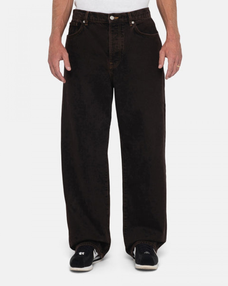 Black Men's Stussy Big Ol' Jean Denim Pants KSA | EGU-1985