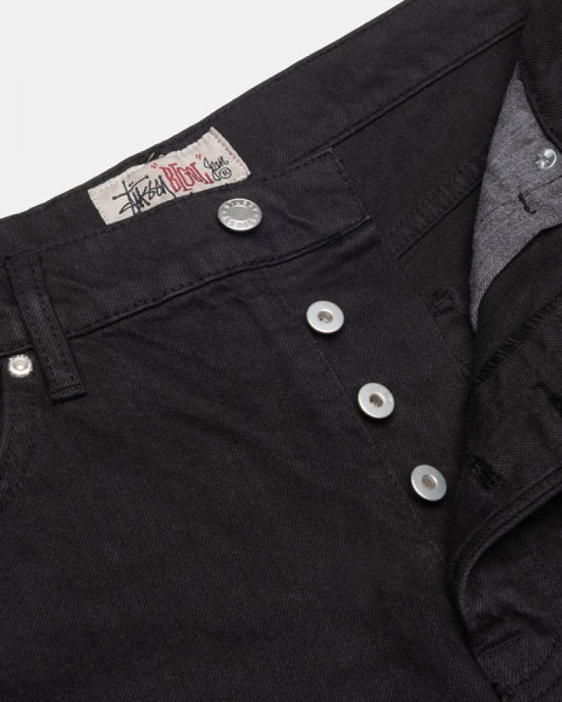 Black Men's Stussy Big Ol' Jean Overdyed Denim KSA | CXR-6704