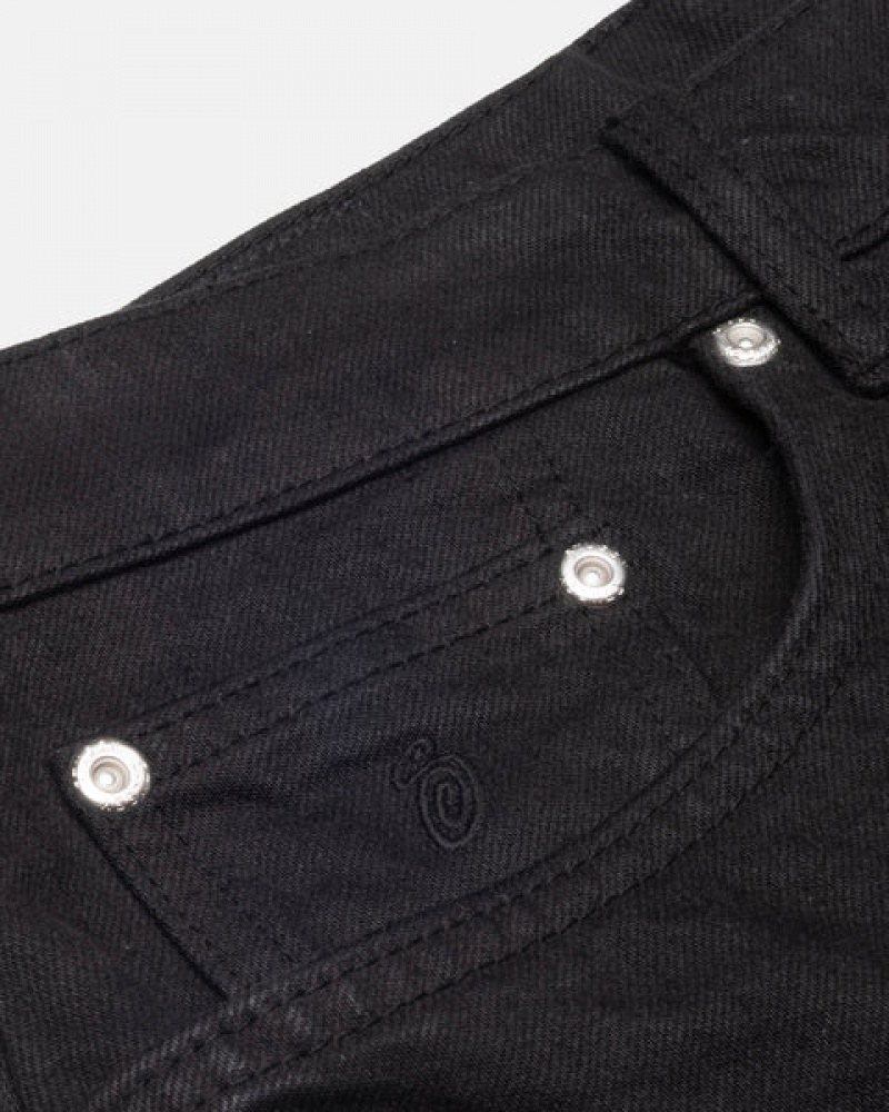 Black Men's Stussy Big Ol' Jean Overdyed Denim KSA | CXR-6704