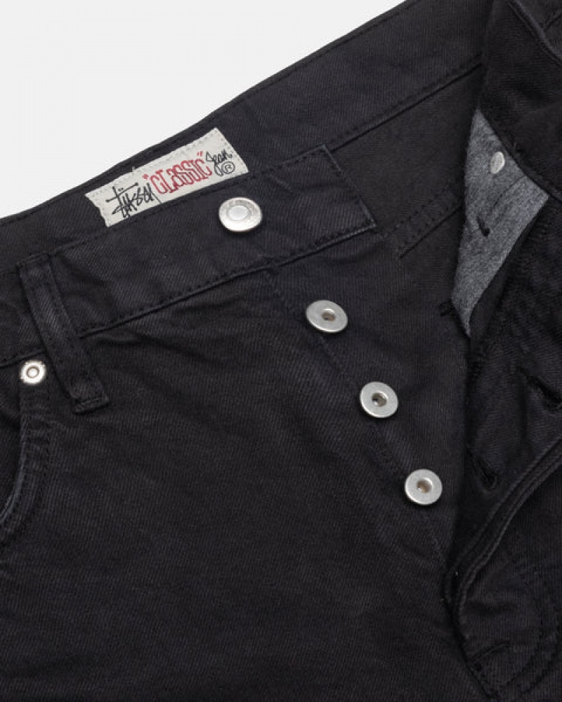 Black Men's Stussy Classic Jean Overdyed Denim KSA | AHS-4416