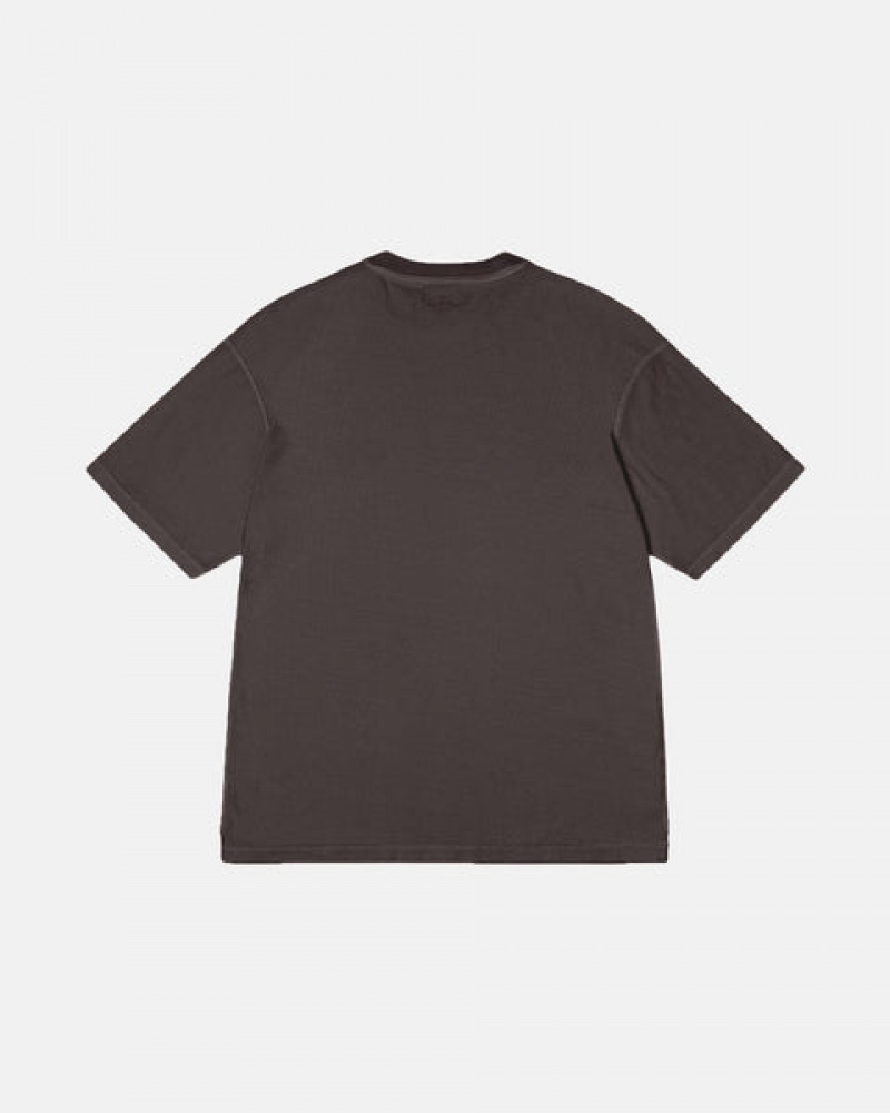 Black Men's Stussy Lazy Tees KSA | MLJ-6648