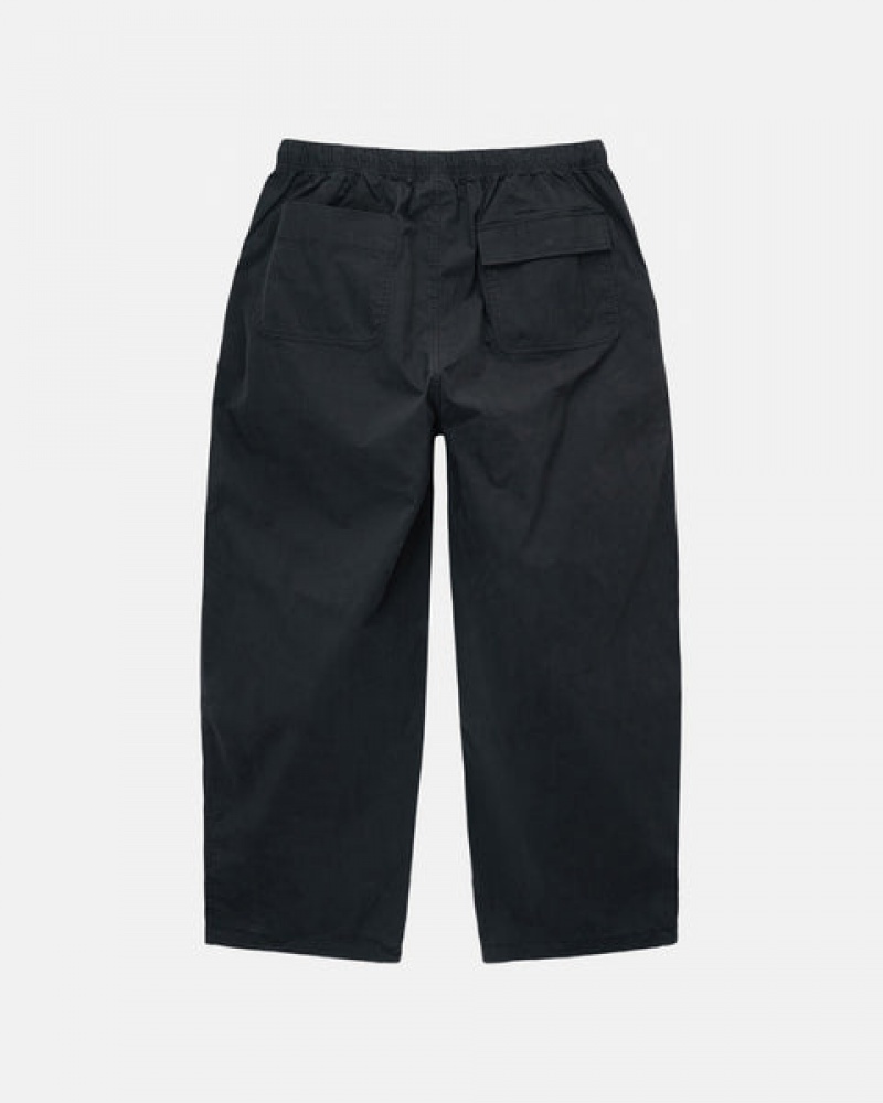 Black Men's Stussy Nyco Over Trousers Pants KSA | OTH-6604