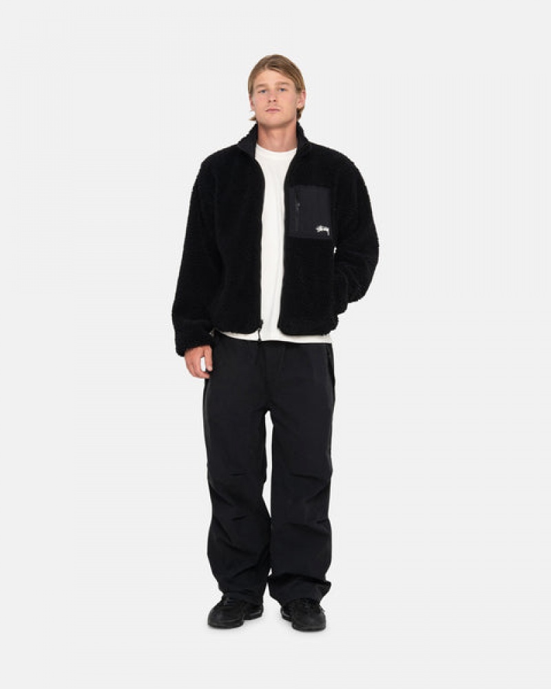 Black Men's Stussy Nyco Over Trousers Pants KSA | OTH-6604