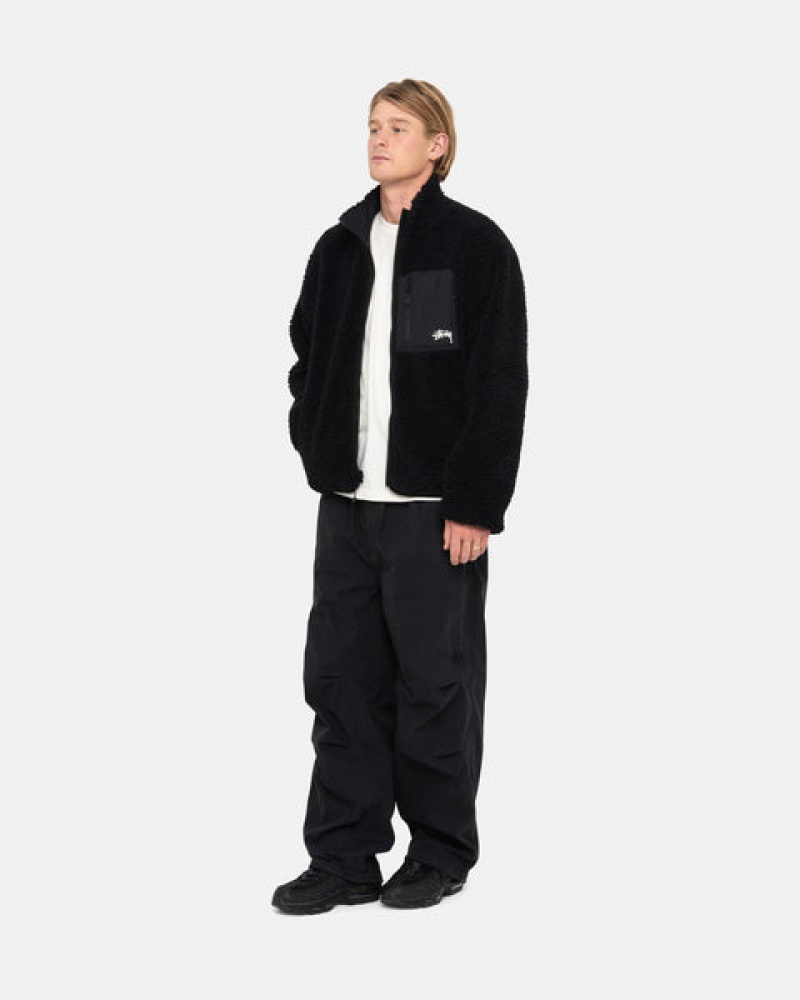 Black Men's Stussy Nyco Over Trousers Pants KSA | OTH-6604