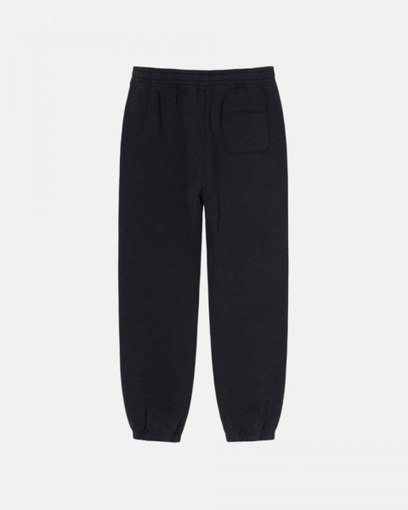 Black Men's Stussy Overdyed Stock Logo Sweatpants KSA | AJH-8995