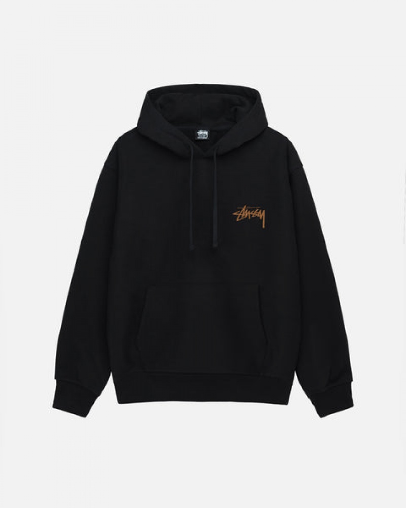 Black Men's Stussy Skate Tough Hoodie KSA | ORX-8156