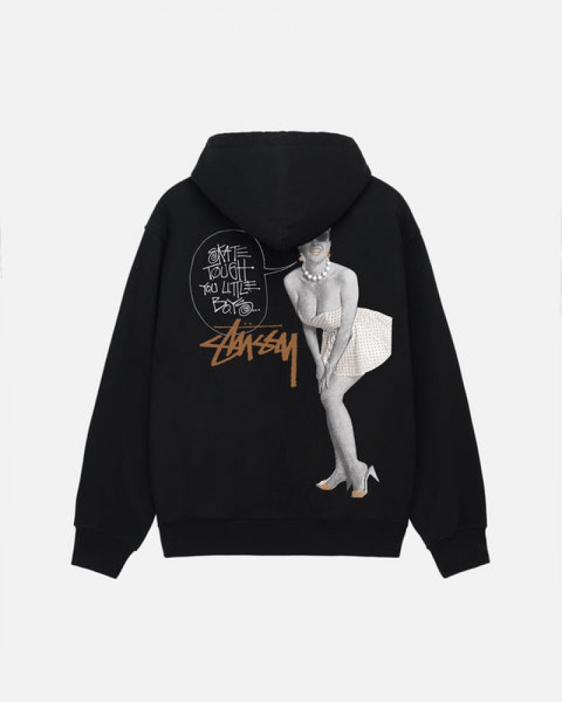 Black Men's Stussy Skate Tough Zip Hoodie KSA | WXW-2591