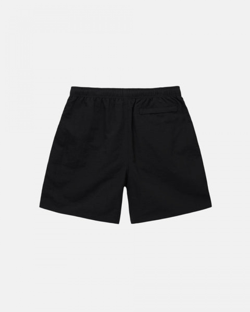 Black Men's Stussy Water Short Big Basic Shorts KSA | TXW-8974