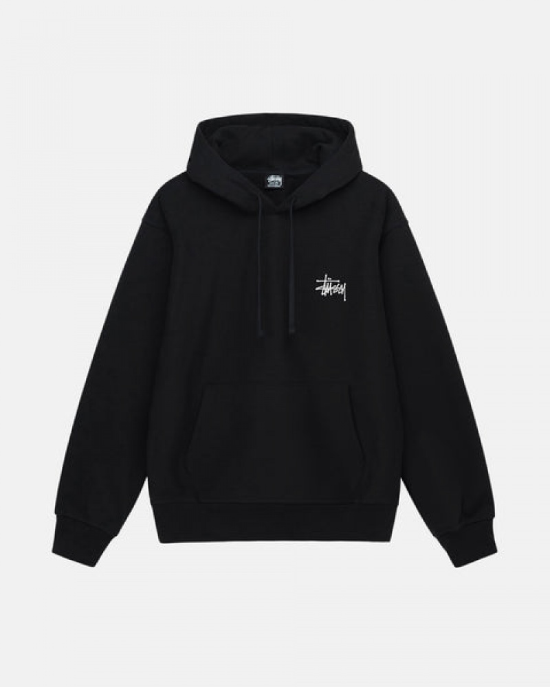 Black Women's Stussy Basic Stussy Hoodie KSA | GUL-7566