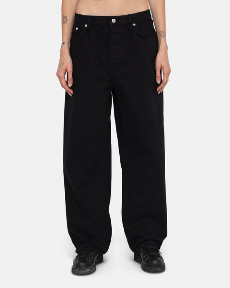 Black Women's Stussy Big Ol' Jean Overdyed Denim KSA | WMB-5694