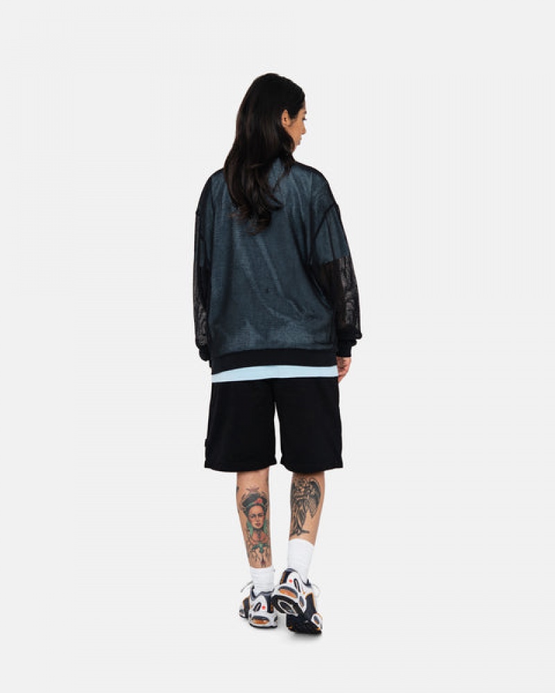 Black Women's Stussy Brushed Beach Shorts KSA | DSA-8260