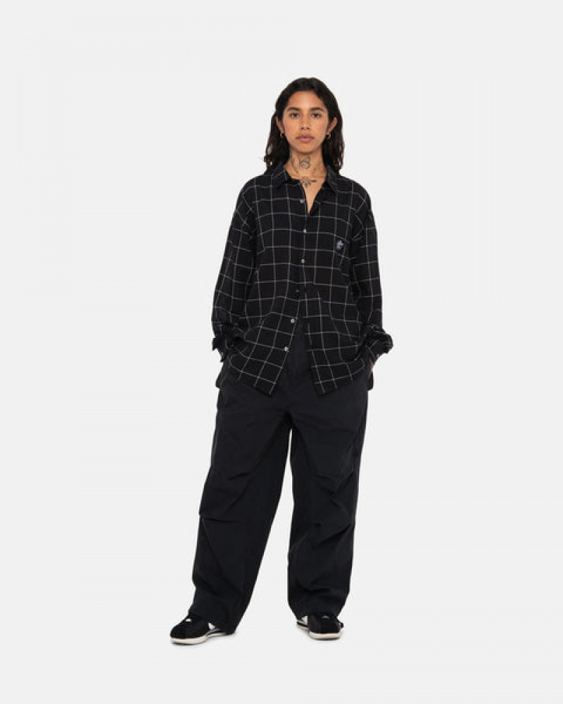 Black Women's Stussy Light Weight Classic Shirts KSA | RBS-7003