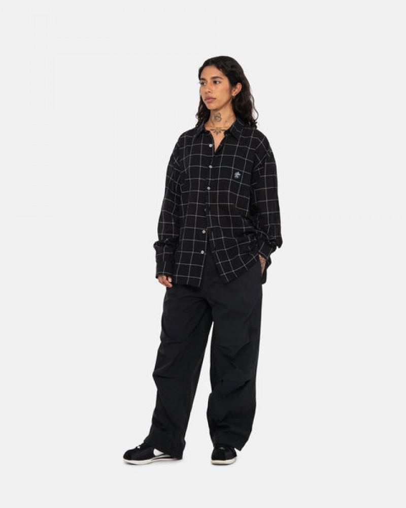 Black Women's Stussy Light Weight Classic Shirts KSA | RBS-7003