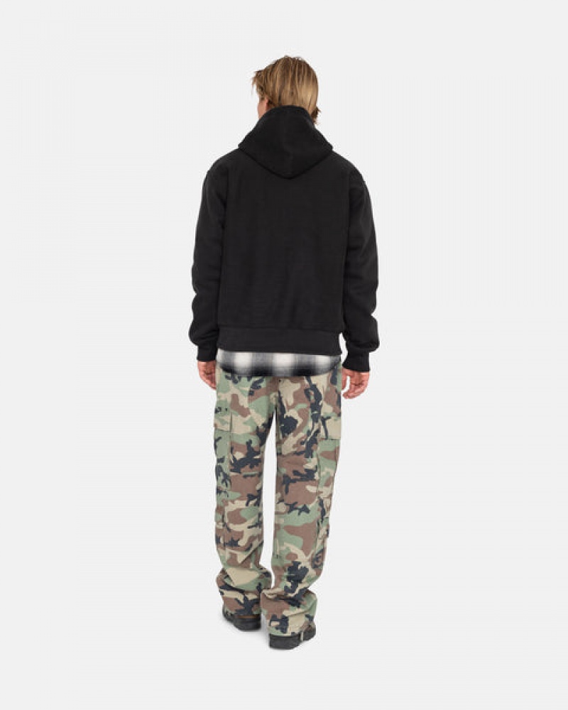 Black Women's Stussy Overdyed Stock Logo Hoodie KSA | LMU-2432