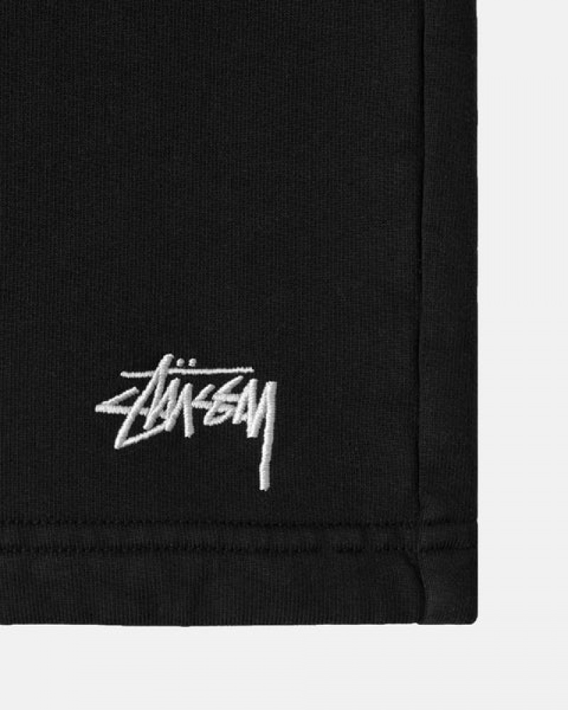 Black Women's Stussy Overdyed Stock Logo Sweat Short Sweatshorts KSA | XOT-4065