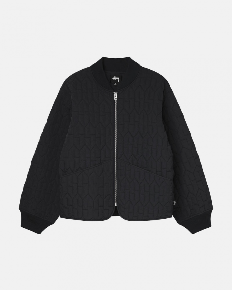 Black Women\'s Stussy S Quilted Liner Jackets KSA | RYI-7739