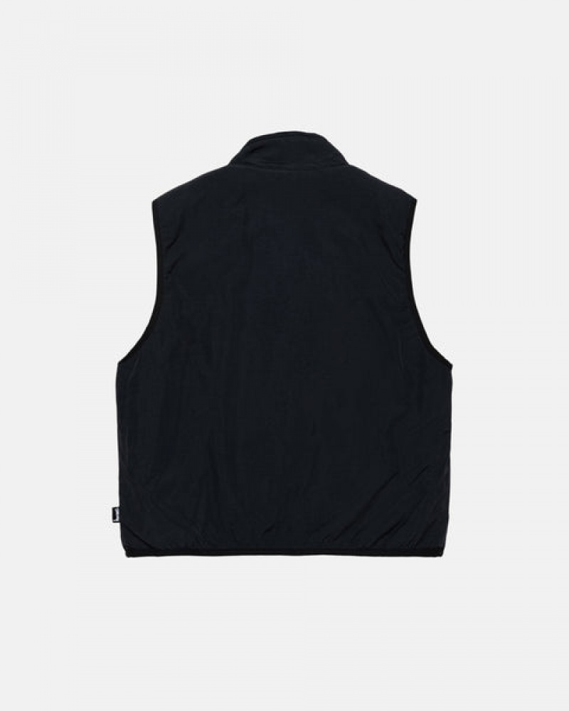 Black Women's Stussy Sherpa Reversible Vest KSA | RZY-1495