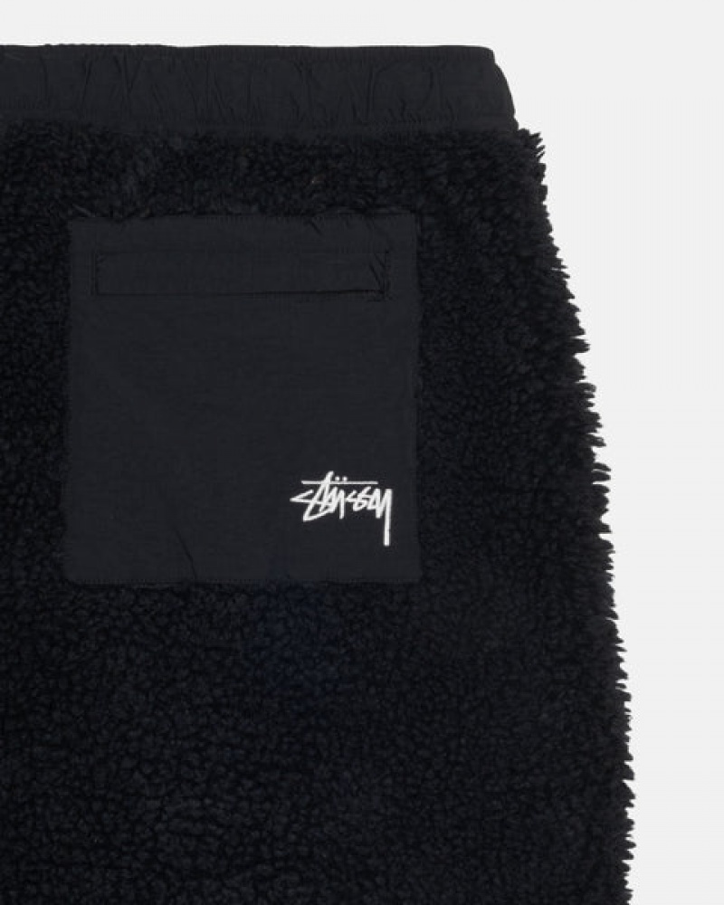 Black Women's Stussy Sherpa Shorts KSA | TCE-9414