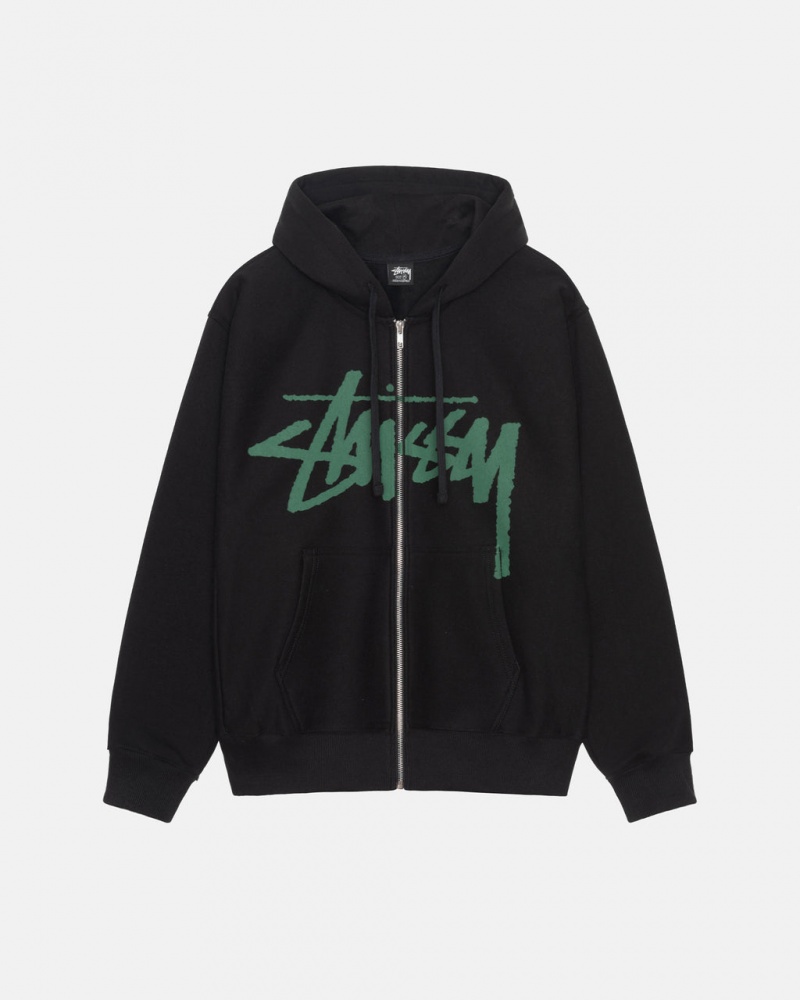 Black Women\'s Stussy Venus Zip Hood Sweatshirts KSA | WWR-9335