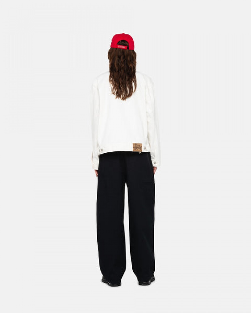 Black Women's Stussy Workgear Trouser Twill Pants KSA | LHR-8092