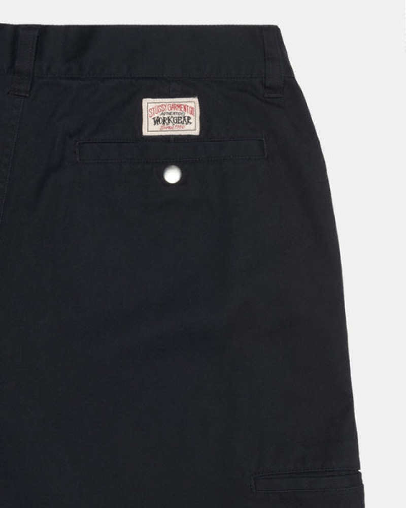 Black Women's Stussy Workgear Trouser Twill Pants KSA | LHR-8092