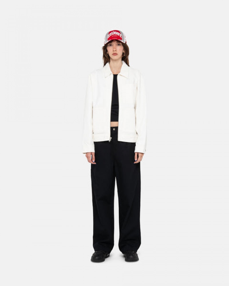 Black Women's Stussy Workgear Trouser Twill Pants KSA | LHR-8092