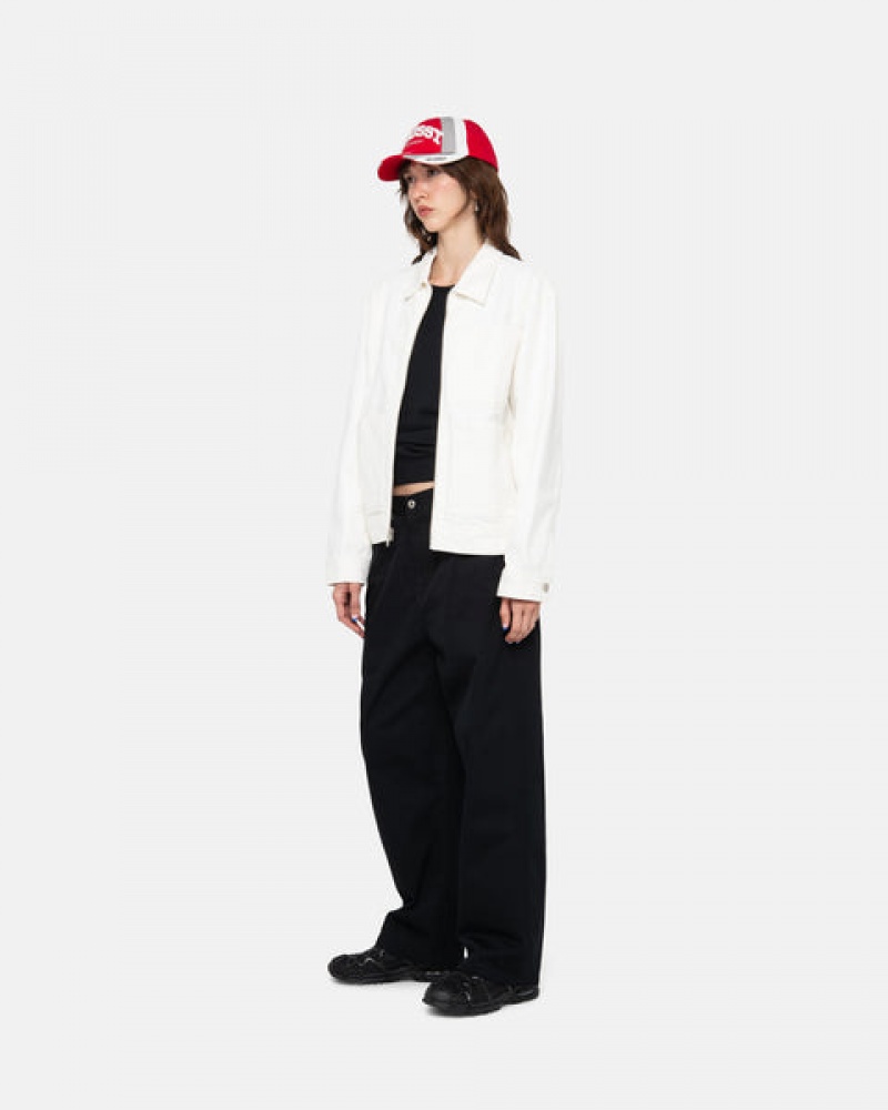 Black Women's Stussy Workgear Trouser Twill Pants KSA | LHR-8092