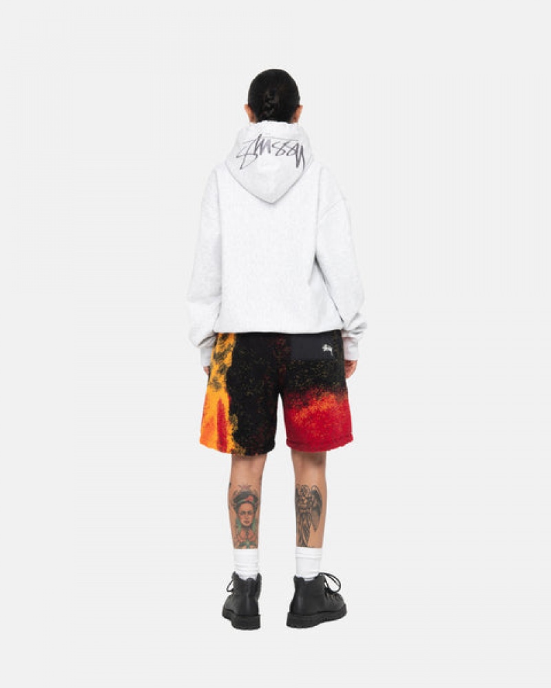 Black / Red Women's Stussy Sherpa Shorts KSA | AWG-8155