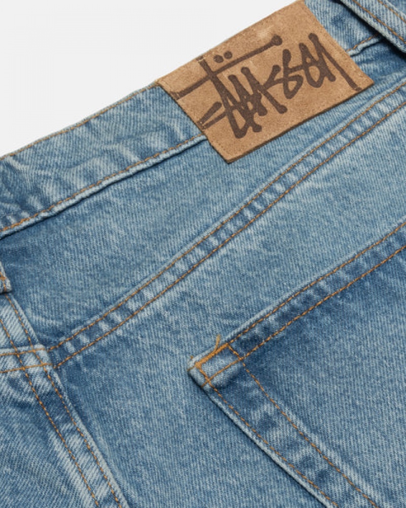 Blue Men's Stussy Big Ol' Jean Denim KSA | ICO-4356