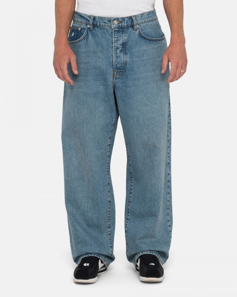 Blue Men's Stussy Big Ol' Jean Denim KSA | ICO-4356