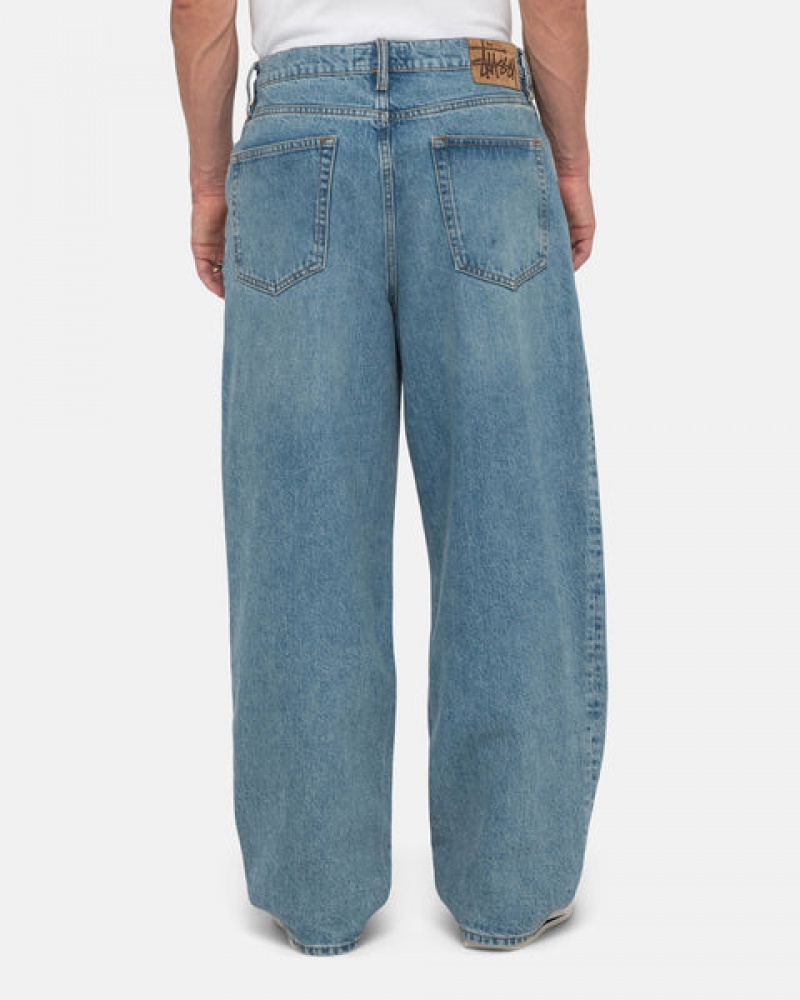 Blue Men's Stussy Big Ol' Jean Denim KSA | ICO-4356