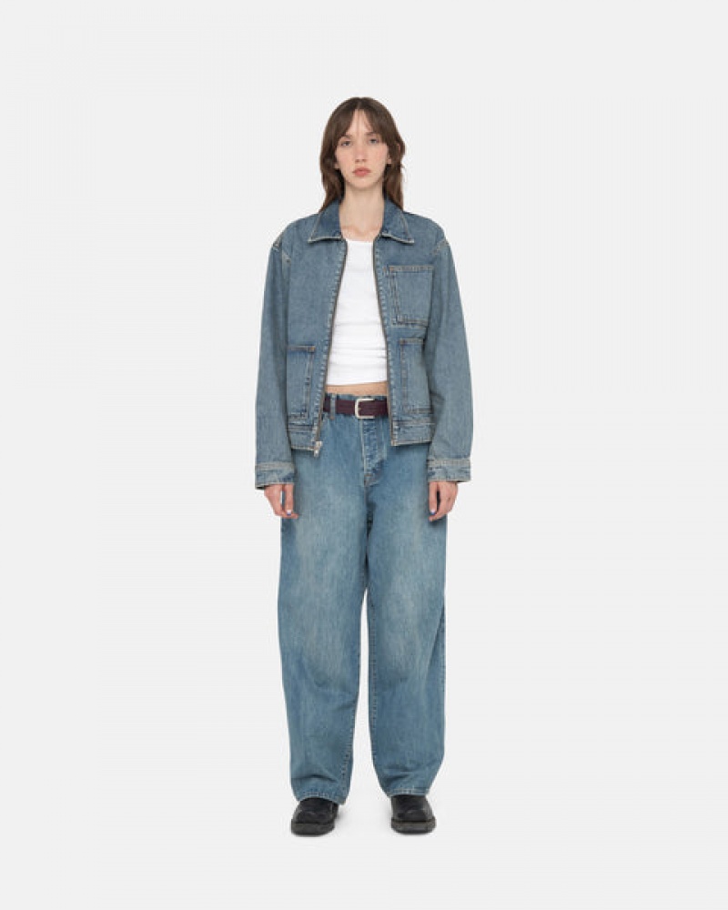 Blue Men's Stussy Big Ol' Jean Denim KSA | ICO-4356