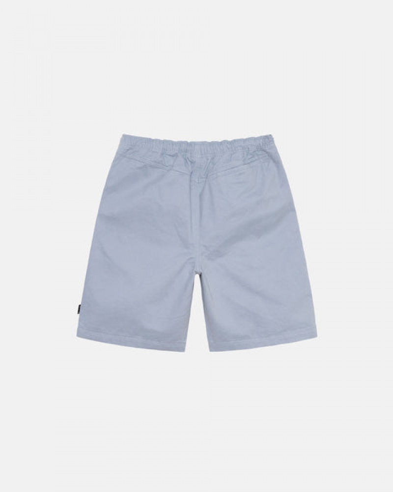 Blue Men's Stussy Brushed Beach Shorts KSA | EOO-7874