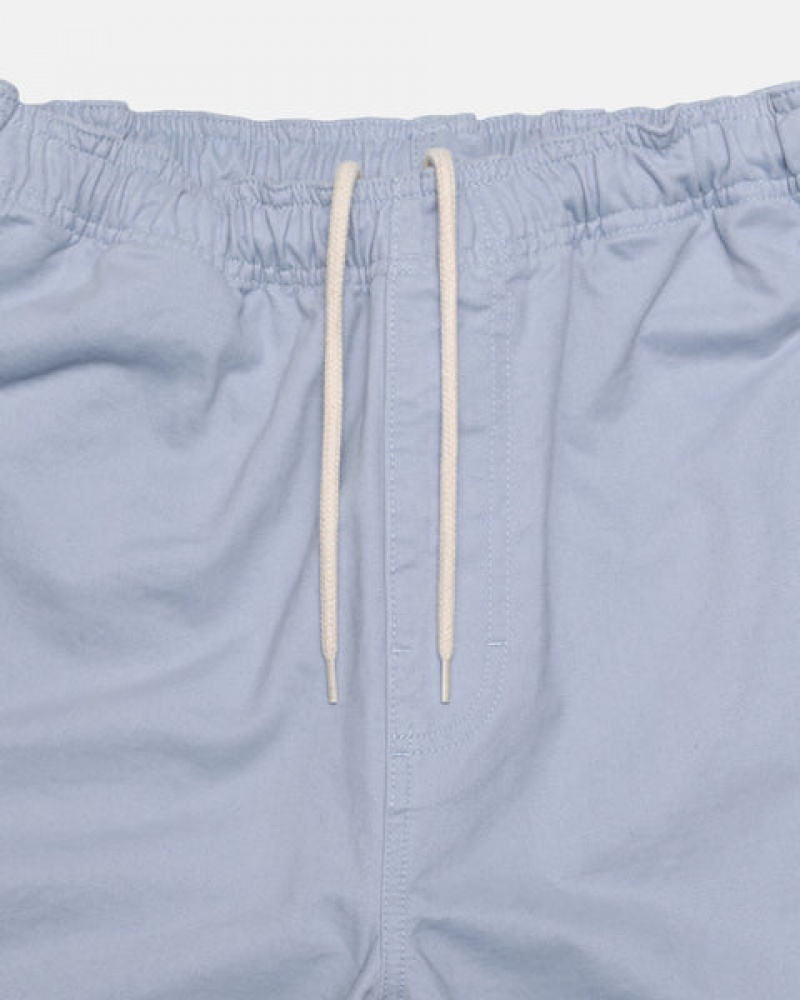 Blue Men's Stussy Brushed Beach Shorts KSA | EOO-7874