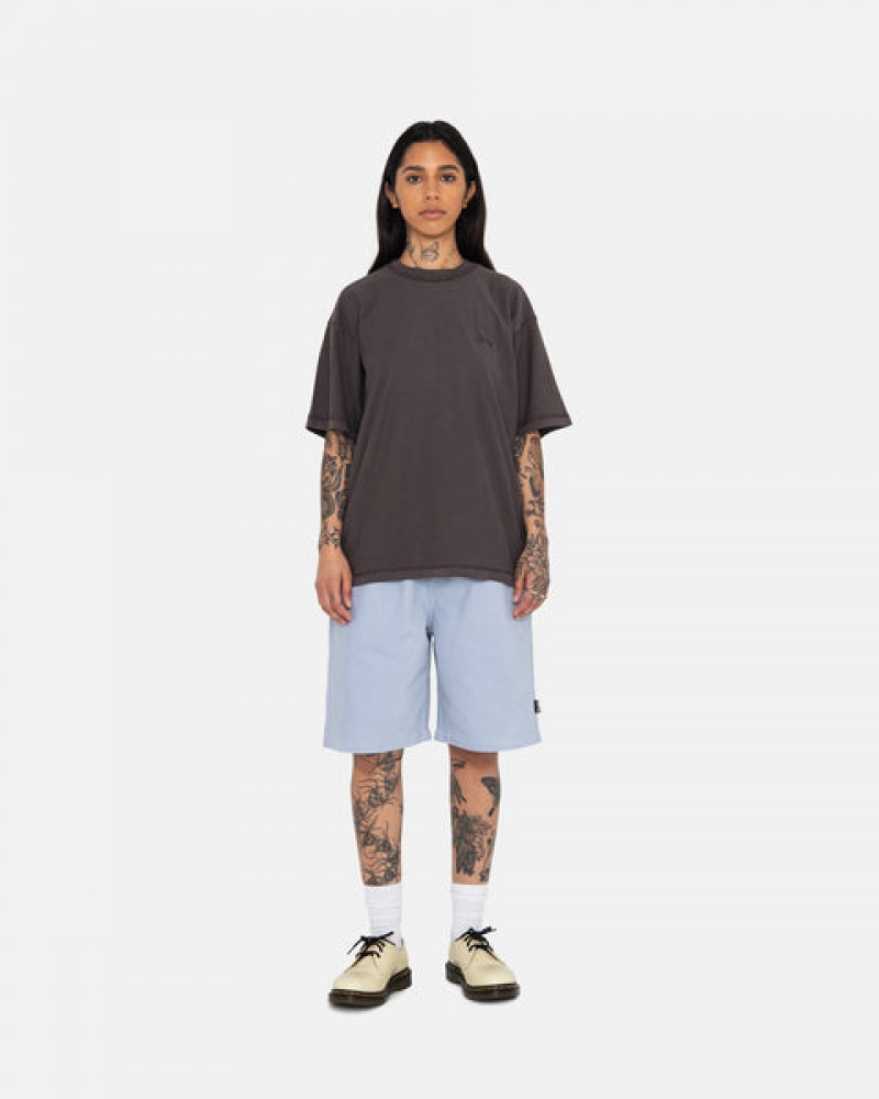 Blue Women's Stussy Brushed Beach Shorts KSA | YFC-4841