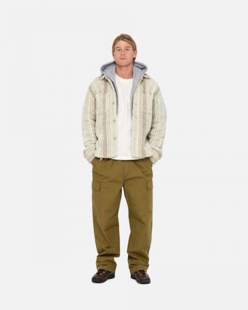 Brown Men's Stussy Beach Pant Ripstop Cargo Pants KSA | WXA-1652