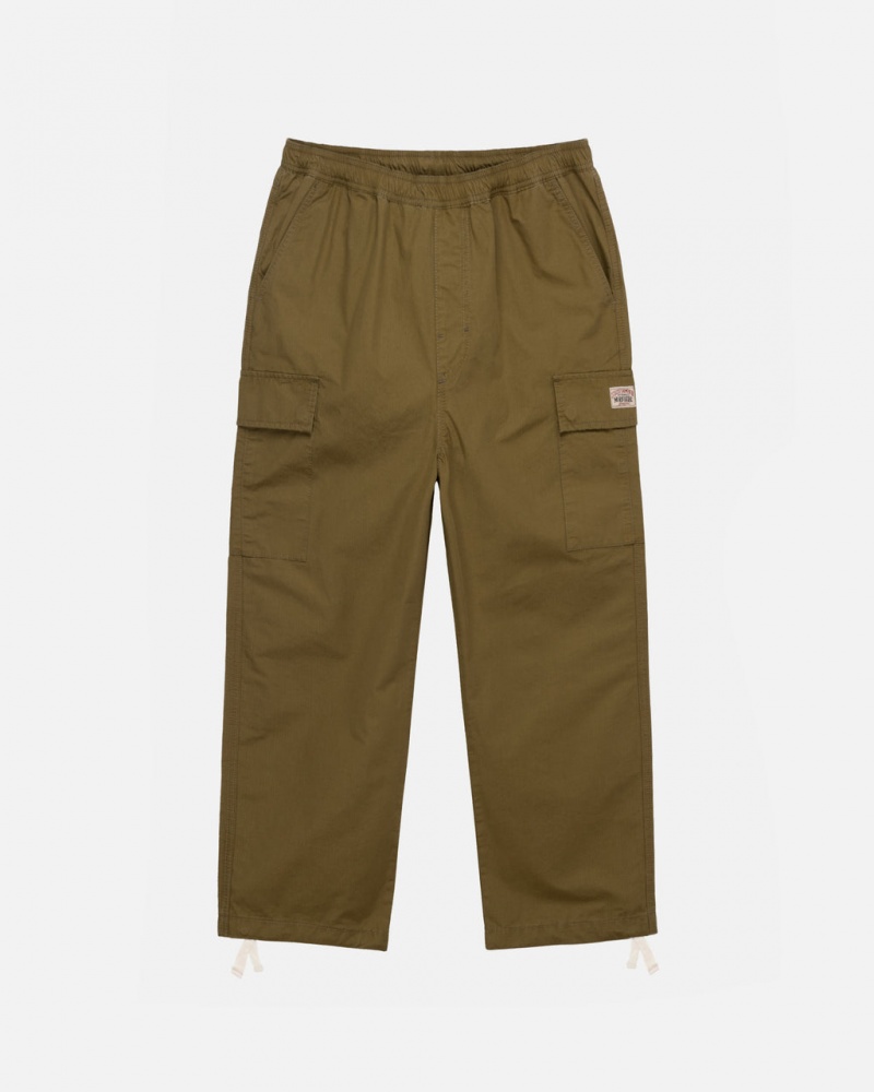 Brown Men\'s Stussy Beach Pant Ripstop Cargo Pants KSA | WXA-1652