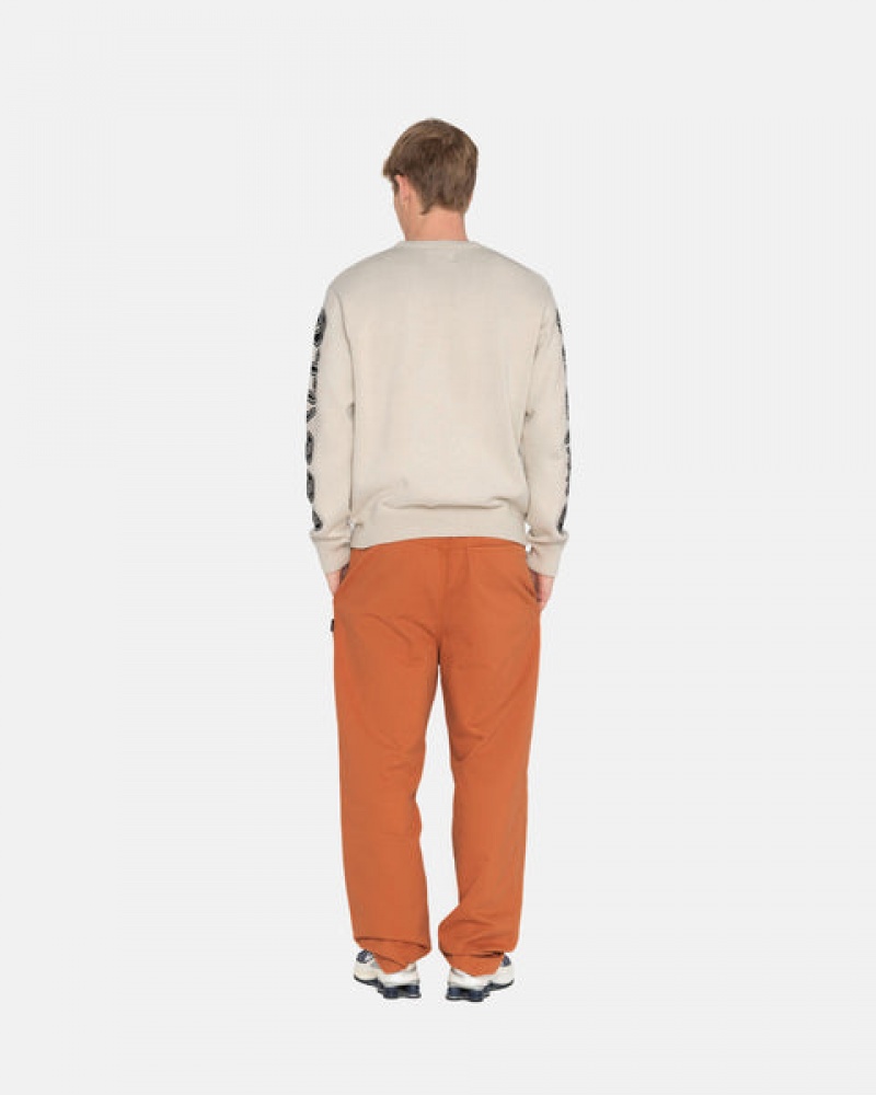 Brown Men's Stussy Brushed Beach Pants KSA | HAU-4313