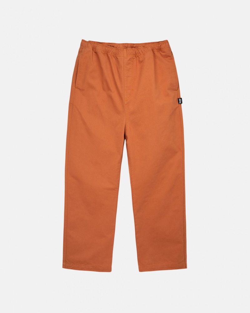 Brown Men\'s Stussy Brushed Beach Pants KSA | HAU-4313