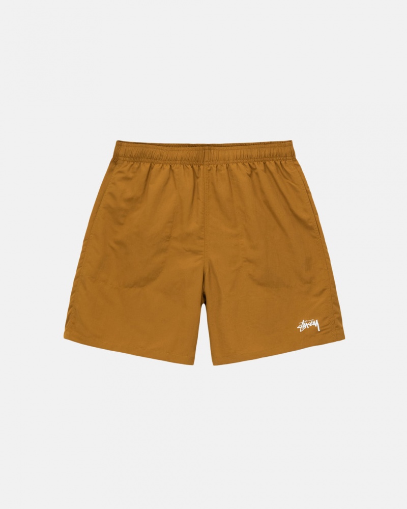 Brown Men\'s Stussy Water Short Stock Shorts KSA | OEB-9255