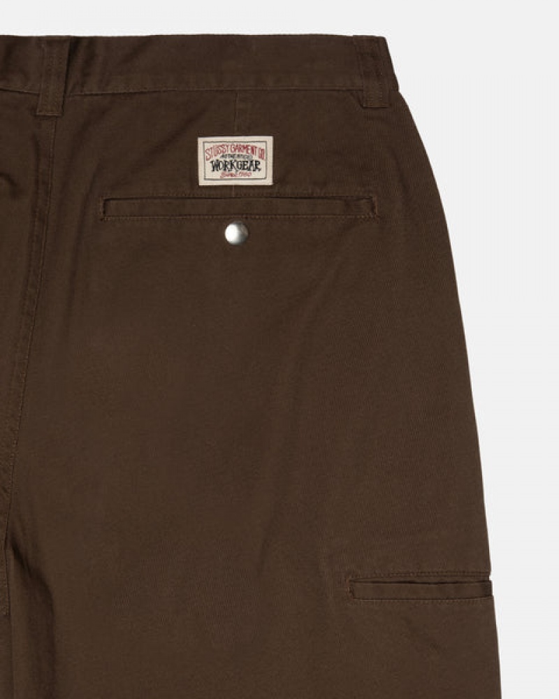 Brown Men's Stussy Workgear Trouser Twill Pants KSA | YVN-6141