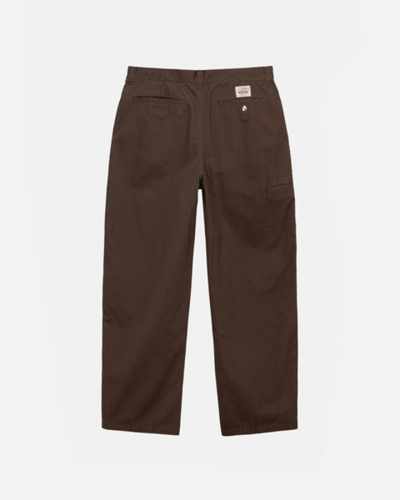 Brown Women's Stussy Workgear Trouser Twill Pants KSA | FSU-8951