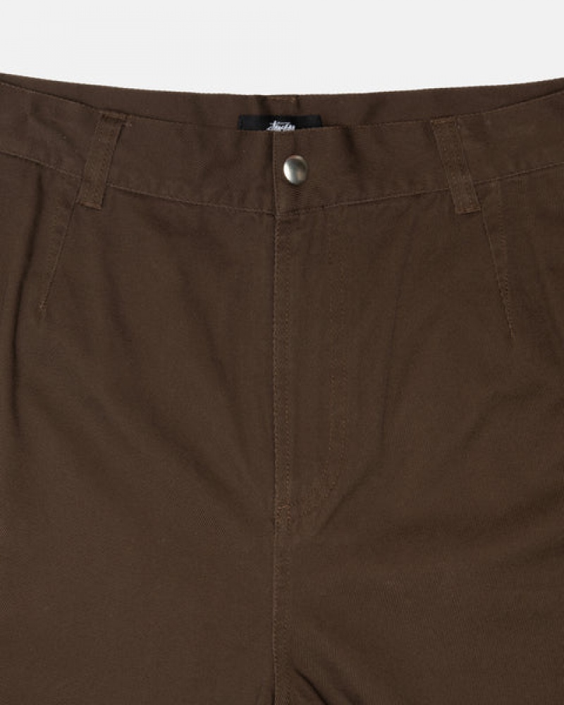 Brown Women's Stussy Workgear Trouser Twill Pants KSA | FSU-8951