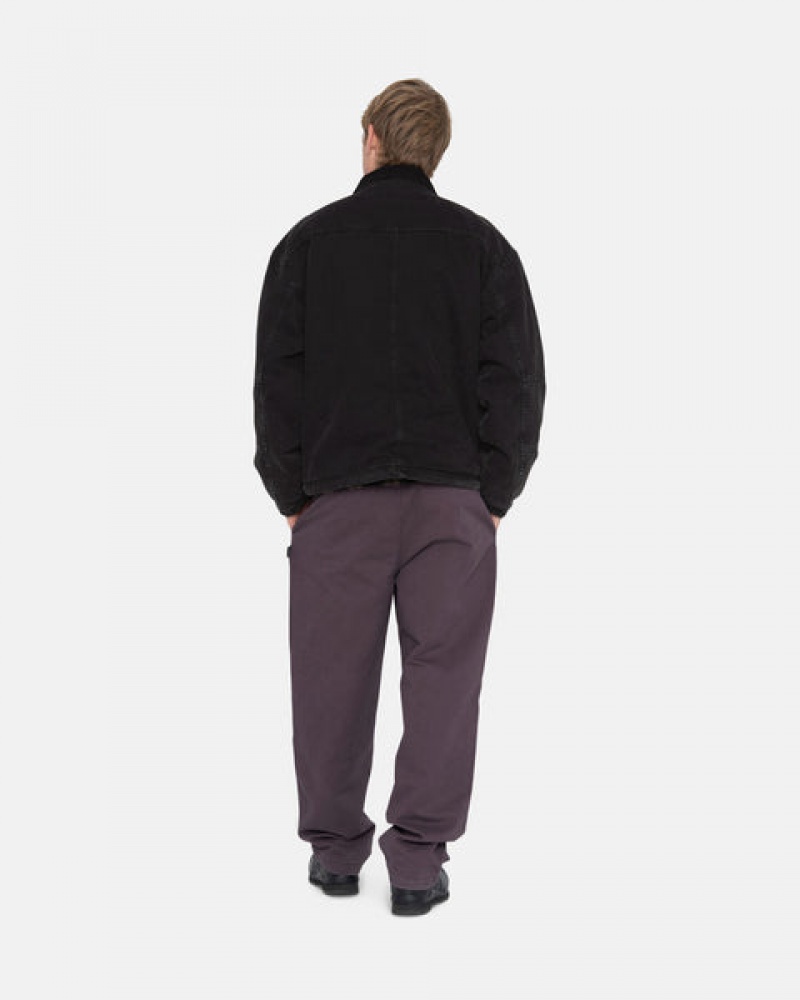 Burgundy Men's Stussy Brushed Beach Pants KSA | GVR-0195