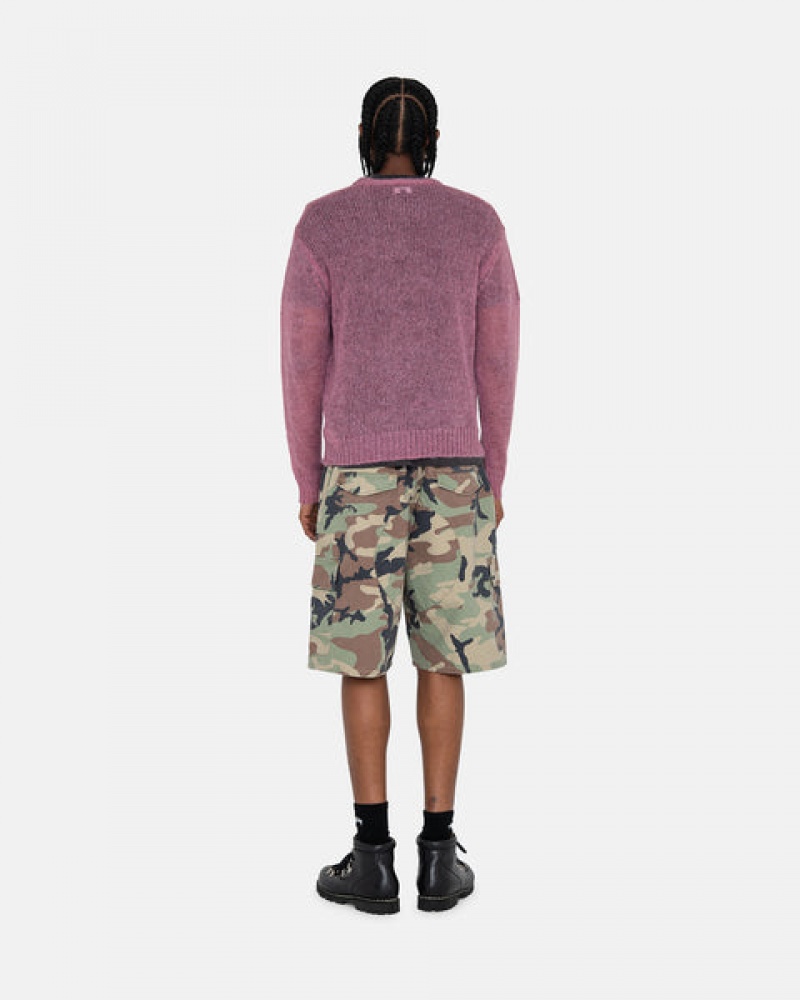 Camo Men's Stussy Ripstop Cargo Beach Shorts KSA | IGV-9742