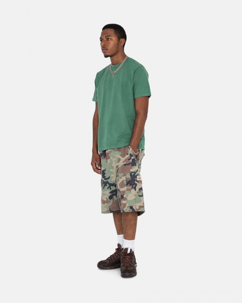 Camo Men's Stussy Ripstop Cargo Beach Shorts KSA | IGV-9742