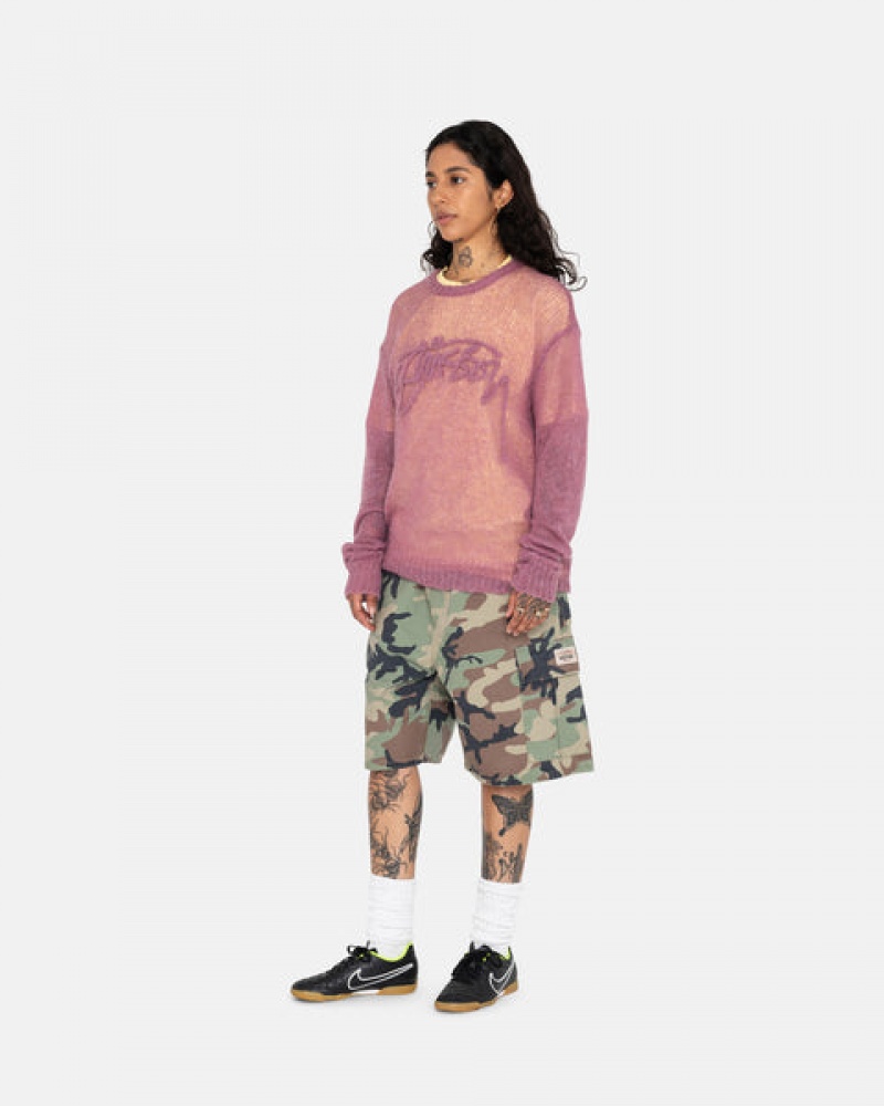 Camo Men's Stussy Ripstop Cargo Beach Shorts KSA | IGV-9742