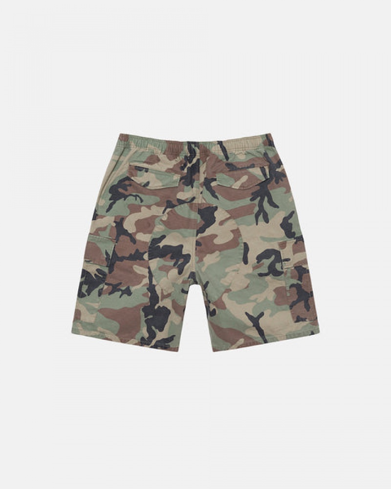 Camo Women's Stussy Ripstop Cargo Beach Shorts KSA | MOS-4609