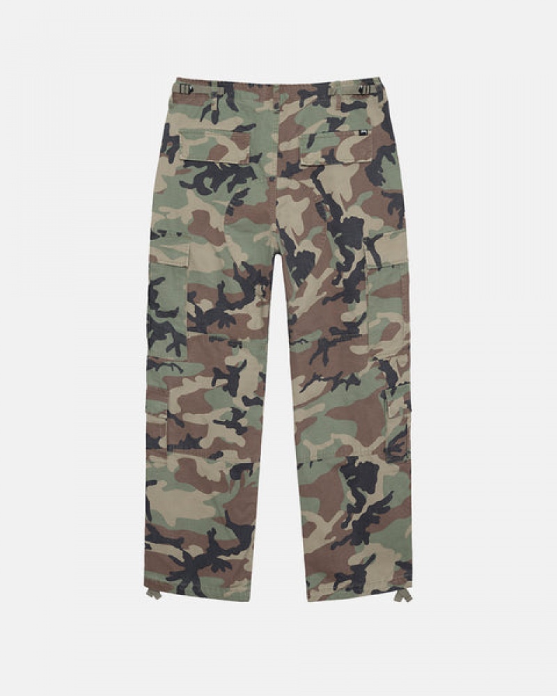 Camo Women's Stussy Surplus Cargo Ripstop Pants KSA | CWN-3327