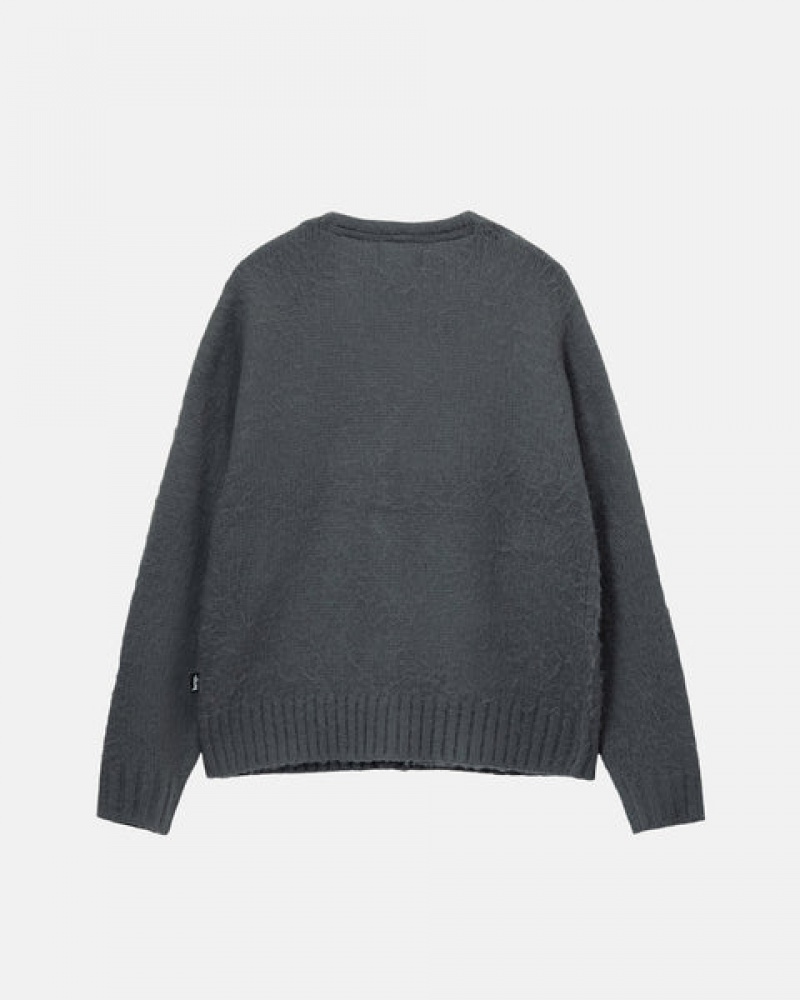 Charcoal Women's Stussy Brushed Cardigan Sweaters KSA | GMH-8186